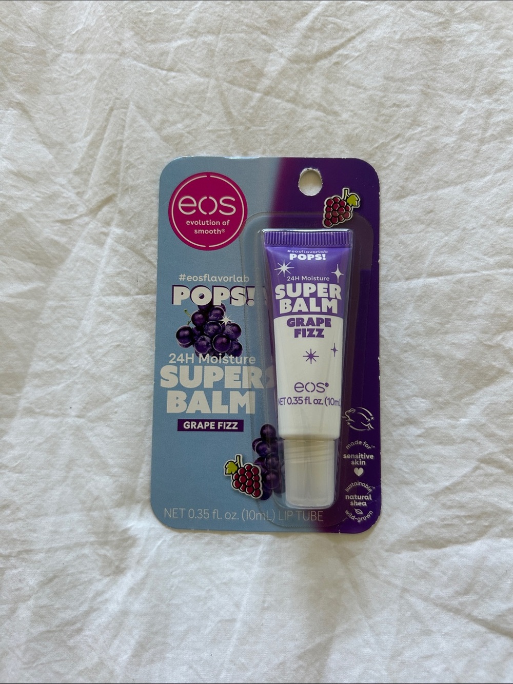 NWT eos POPS! Super Balm Grape Fizz Lip Tube